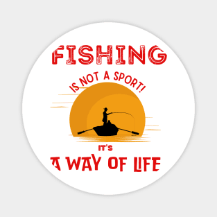 Fishing Lifestyle white Magnet